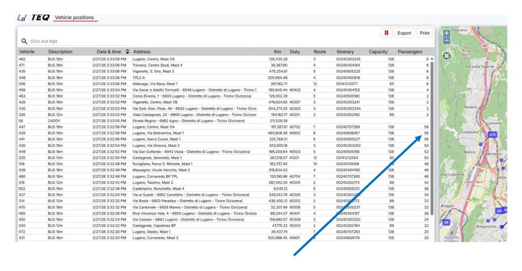 BUS Sapiens – Passenger counting, real-time monitor